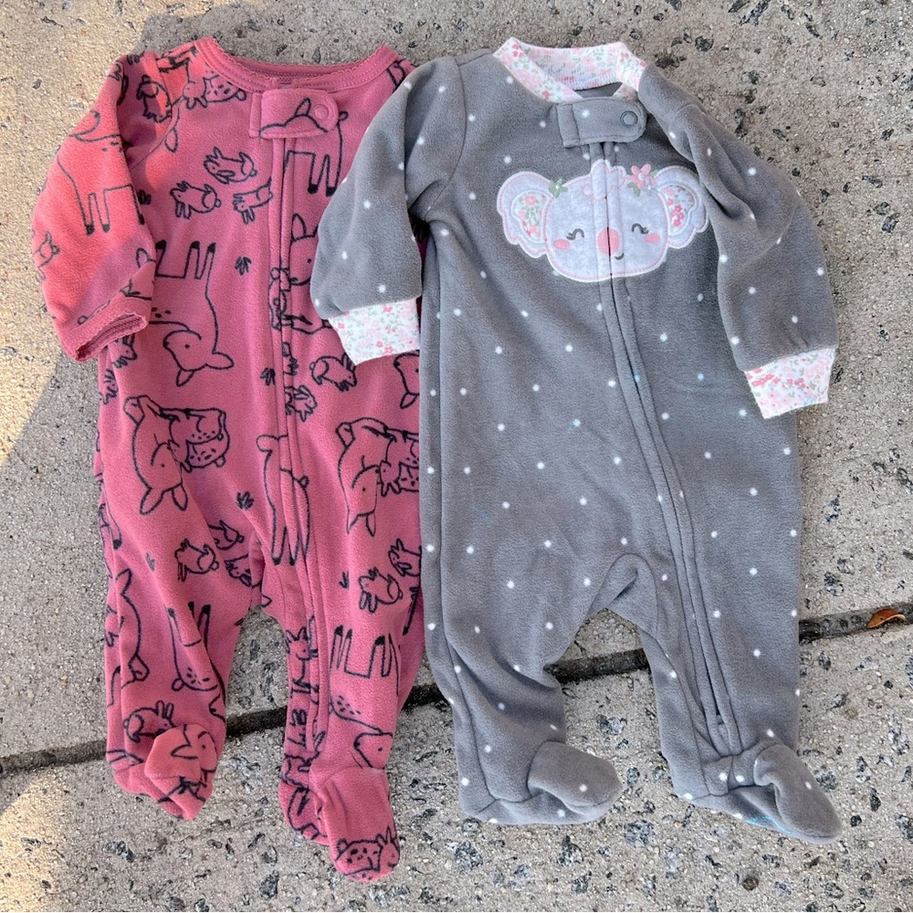 Carter fleece footie pajamas/PJ
